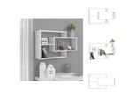 Vidaxl Mensole A Muro Bianco Lucido 104X20X58,5 Cm Materiale A Base Di Legno - Mensole A Muro