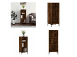 Vidaxl Credenza In Rovere Fumé 34,5X32,5X90 Cm In Legno - Credenza - Credenze - Armadio - Armadio Portaoggetti