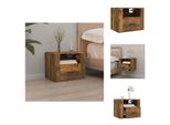 Vidaxl Comodino Da Parete In Rovere Fumé 50X36X40 Cm - Comodini