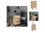 Vidaxl Comodino Con Gambe In Metallo Rovere Sonoma 40X35X69 Cm - Comodini