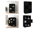 Vidaxl Credenza Schwarz 74X35X117 Cm Massivholz Kiefer - Credenza - Credenze - Credenza Holz - Credenza