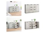Vidaxl Credenze 2 Pz. Grigio Cemento 60X30X70 Cm Materiale A Base Di Legno - Credenza - Credenze - Mobile - Mobile Credenza
