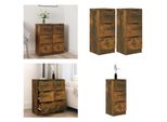 Vidaxl Credenze 2 Pz. Rovere Fumé 30X30X70 Cm - Credenza - Credenza - Credenza - Credenza - Credenza - Credenza