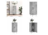 Vidaxl Credenza Grigio Cemento 34,5X34X90 Cm In Legno - Credenza - Credenza - Armadio - Armadio Portaoggetti
