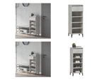 Vidaxl Scarpiera In Cemento Grigio 40X36X105 Cm In Legno - Scarpiera - Ripiani Per Scarpe - Armadio Per Scarpe - Armadio Per Scarpe