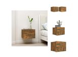 Vidaxl Comodini 2 Pz. Rovere Fumé 40X30X30 Cm Materiale A Base Di Legno - Comodini
