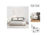 Vidaxl Comodini Da Parete 2 Pz. Bianco Lucido 41,5X36X28 Cm - Comodini