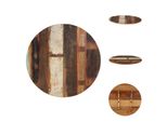 Vidaxl Piano Da Tavolo Rotondo 70 Cm 15-16 Mm In Legno Massiccio Di Recupero - Piani Da Tavolo