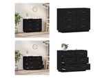Vidaxl Credenza Nera 100X40X75 Cm In Pino Massiccio - Credenza - Credenze - Armadio - Armadio Portaoggetti