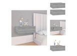 Vidaxl Comodini Sospesi 2 Pz. Grigio Sonoma 40X30X15 Cm - Comodini