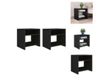 Vidaxl Comodini 2 Pezzi Nero 40X30X40 Cm In Legno - Comodini