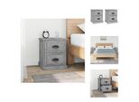 Vidaxl Comodini 2 Pz. Grigio Cemento 39X39X47,5 Cm Materiale A Base Di Legno - Comodini