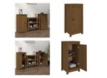 Vidaxl Credenze 2 Pezzi Marrone Miele 40X35X80 Cm In Legno Di Pino Massiccio - Credenza - Credenze - Armadio - Credenza