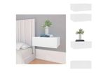 Vidaxl Comodini Sospesi 2 Pz. Bianco 40X30X15 Cm Materiale A Base Di Legno - Comodini