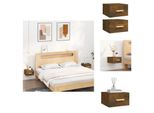 Vidaxl Comodini Da Parete 2 Pz. Rovere Fumé 35X35X20 Cm - Comodini