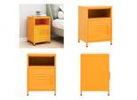 Vidaxl Comodino Giallo Senape 35X35X51 Cm In Acciaio - Comodino - Comodini - Cassettiera Da Letto - Cassettiera Da Letto