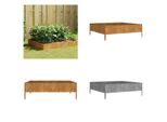 Vidaxl Letto Rialzato 100X100X33,5 Cm In Acciaio Corten - Letto Da Giardino Rialzato - Letto Da Giardino Rialzato - Vaso Da Giardino Rialzato