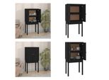 Vidaxl Credenza Nera 60X40X120 Cm In Pino Massiccio - Credenza - Credenza In Legno - Armadietto