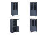 Vidaxl Credenza Hill Grey 85X37X170,5 Cm In Pino Massiccio - Credenza - Credenza - Armadio - Libreria