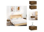 Vidaxl Comodini Da Parete 2 Pz. Rovere Fumé 35X35X20 Cm - Comodini