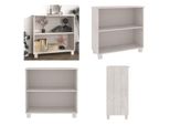 Vidaxl Credenza Hamar Bianco 85X35X80 Cm Pino Massiccio - Credenza - Credenze - Credenza In Legno - Credenza In Legno Massello