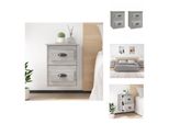 Vidaxl Comodini Da Parete 2 Pz. Grigio Sonoma 41,5X36X53 Cm - Comodini