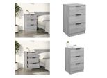 Vidaxl Comodino Grigio Sonoma 40X36X65 Cm - Comodino - Comodini - Armadio - Comodino