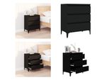 Vidaxl Credenza Nera 60X35X70 Cm Materiale A Base Di Legno - Credenza - Credenza - Armadio - Armadio Portaoggetti