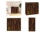 Vidaxl Credenza In Rovere Fumé 80X36X75 Cm In Legno - Credenza - Credenza - Armadio - Armadio Portaoggetti