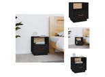 Vidaxl Comodino Nero 40X34X45 Cm In Legno Di Pino Massiccio - Comodini