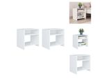 Vidaxl Comodini 2 Pz. Bianco 40X30X40 Cm Materiale A Base Di Legno - Comodini