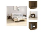 Vidaxl Comodini 2 Pz. Marrone Miele 40X30X40 Cm Pino Massiccio - Comodini