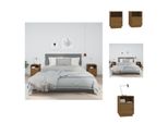 Vidaxl Comodini 2 Pz. Marrone Miele 40X34X55 Cm Pino Massiccio - Comodini