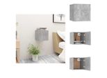 Vidaxl Comodino Grigio Cemento 30,5X30X30 Cm Materiale Legno - Comodini