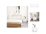 Vidaxl Comodini 2 Pz. Bianco 35X34X32 Cm Pino Massiccio - Comodini