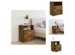 Vidaxl Comodino In Rovere Fumé 50X32X60 Cm - Comodini
