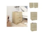 Vidaxl Comodini 2 Pezzi Rovere Sonoma 38X35X56 Cm Materiale A Base Di Legno - Comodini