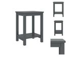 Vidaxl Comodino Grigio Scuro 35X30X47 Cm Pino Massiccio - Comodini