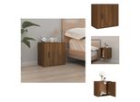 Vidaxl Comodino A Parete Effetto Rovere Marrone 50X30X47 Cm - Comodini