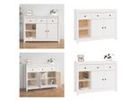 Vidaxl Credenza Bianca 100X35X74 Cm In Legno Di Pino Massiccio - Credenza - Credenze - Cassapanche - Cassettiere