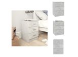 Vidaxl Comodino Grigio Cemento 38X35X56 Cm Materiale A Base Di Legno - Comodini
