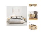 Vidaxl Comodini A Parete 2 Pezzi Rovere Sonoma 41,5X36X28 Cm - Comodini