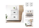 Vidaxl Comodini Da Parete 2 Pz. Bianco Lucido 41,5X36X53 Cm - Comodini