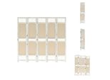 Vidaxl 5 Pezzi Divisorio Crema 175X165 Cm Tessuto - Divisori Per Ambienti