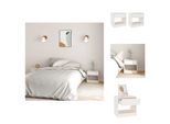 Vidaxl Comodini 2 Pz. Bianco 40X31X40 Cm Pino Massiccio - Comodini