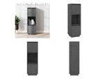 Vidaxl Credenza Grau 38X35X117 Cm Massivholz Kiefer - Credenza - Credenze - Credenza Holz - Madia