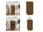 Vidaxl Credenza Marrone Miele 34X40X75 Cm In Pino Massiccio - Credenza - Credenze - Armadio - Armadio Portaoggetti