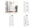 Vidaxl Credenza Bianca Lucida 34,5X34X90 Cm In Legno - Credenza - Credenze - Armadio - Credenza