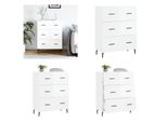 Vidaxl Credenza Bianca Lucida 69,5X34X90 Cm In Legno - Credenza - Credenza - Armadio - Credenza