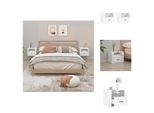 Vidaxl Comodini Da Parete 2 Pz. Bianco Lucido 50X36X40 Cm - Comodini